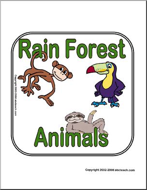 Sign: Rain Forest Animals