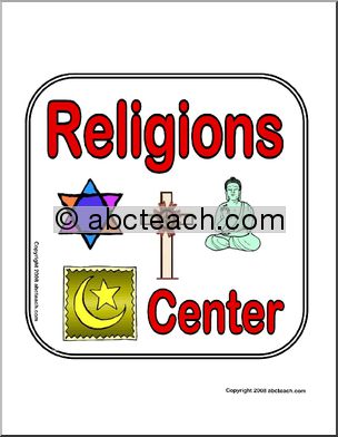 Sign: Religions Center