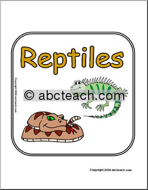 Sign: Animals – Reptiles