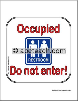 Sign: Bathroom Occupied