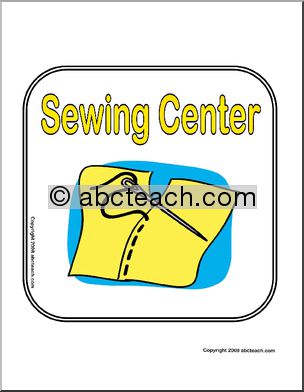 Center Sign: Sewing Center