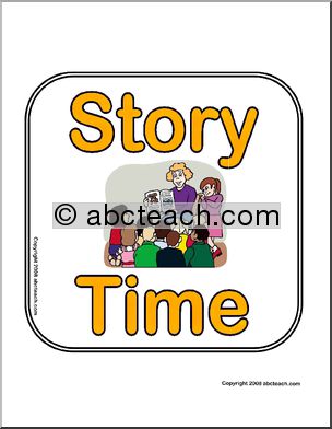 Center Sign: Story Time