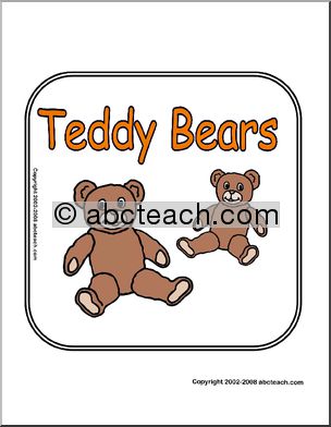 Theme Sign: Teddy Bears