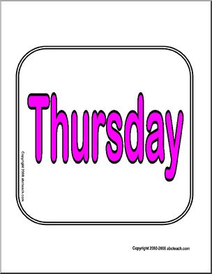 Sign: Thursday