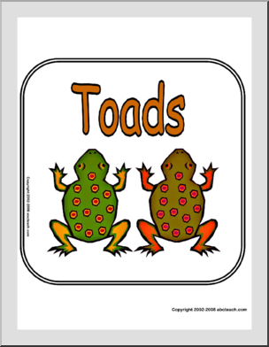 Sign: Toads
