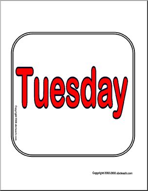 Sign: Tuesday