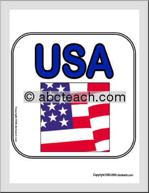 Coloring Page: USA Sign