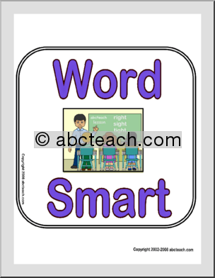 Word Smart (Multiple Intelligence) Sign