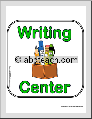 Center Sign: Writing Center