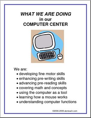 What We Are Doing Sign: Computer Center