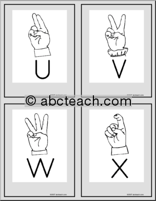 Flashcard: Sign Language (U-X)