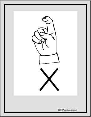 Poster: ASL Letter X