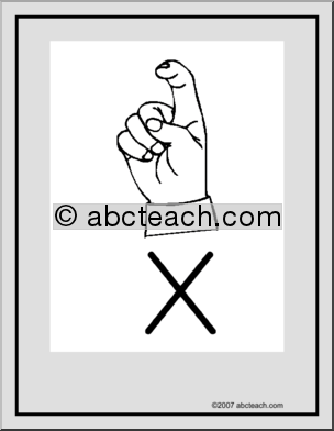 Poster: ASL Letter X