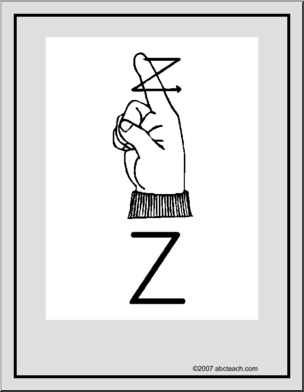 Poster: ASL Letter Z