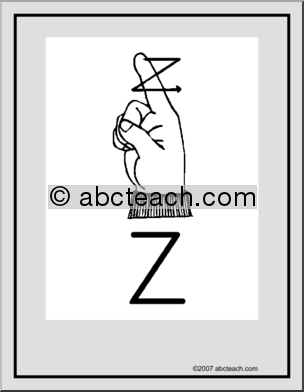 Poster: ASL Letter Z