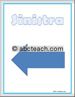 Italian: Classroom Sign: “Sinistra”