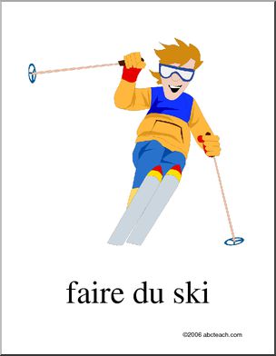 French: Poster, Faire du ski