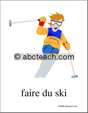 French: Poster, Faire du ski