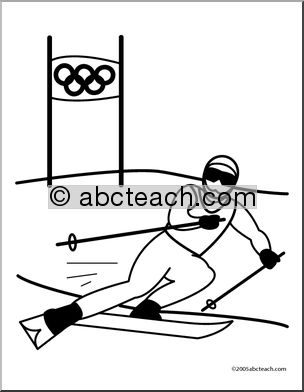 Coloring Page: Olympics – Alpine Skiing