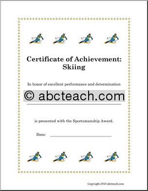 Sports Certificates: Skiing