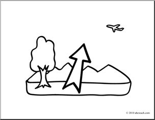 Clip Art: Basic Words: Sky (coloring page)