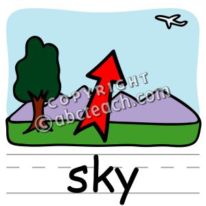 Clip Art: Basic Words: Sky Color (poster)