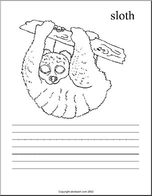 Coloring Page: Sloth