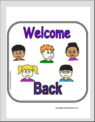 Small Poster: Welcome Back (primary/elem)