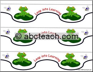 Bulletin Board Trim: Frog theme (small)