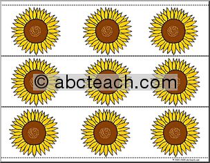 Bulletin Board Trim: Sunflowers (small)