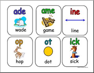 Word Families set 4 (color) Small Signs