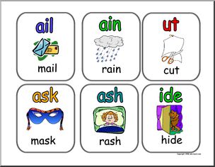 Word Families set 6 (color) Small Signs