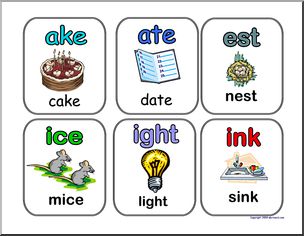 Word Families set 3 (color) Small Signs