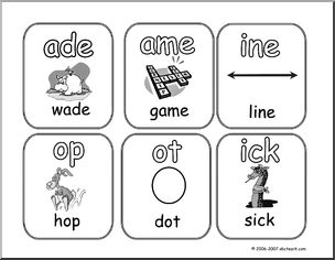 Word Families sets 4, 5, 6 (blackline) Small Sign
