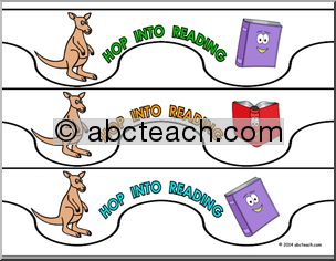 Bulletin Board Trim: Hop Into Reading! (color)