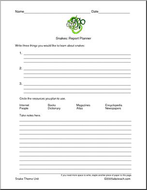 Research and Report: Snakes
