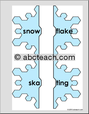 Winter Snowflake Word Puzzles (color)