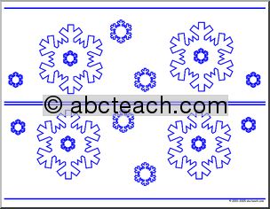 Bulletin Board Trim:  Snowflakes  (large)
