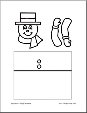 Craft: Paper Roll Pal – Snowman