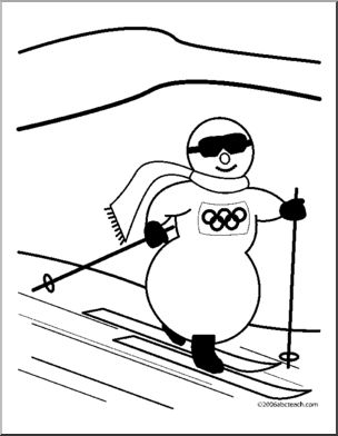 bobsled coloring page