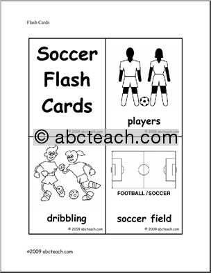 Flashcards: Sports – Soccer (b/w)