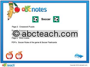 Interactives: Notebook: Soccer Activities