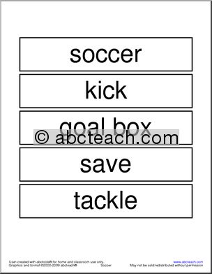 Word Wall: Soccer Terminology