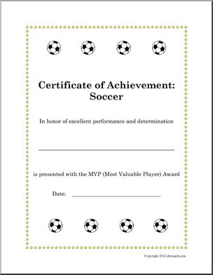 Sports Certificates: Soccer