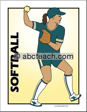 Poster: Sports – Softball (color)