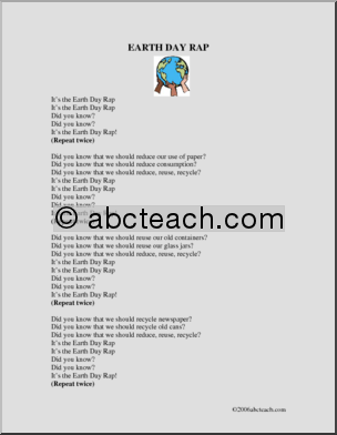 Song: Earth Day Rap