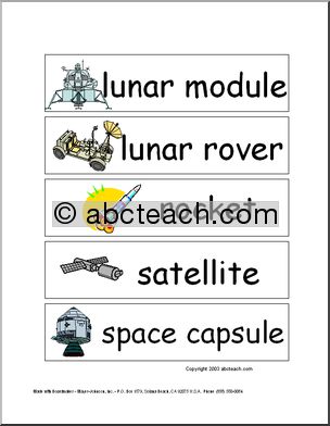 Word Wall: Space/Solar System (pictures)