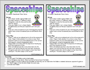 Math: Folder Game – Spaceships (quadrant 1-4)