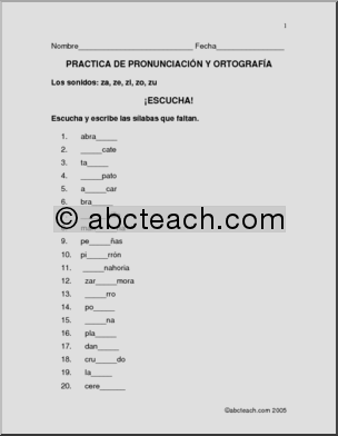 Spanish: Pronunciation & Spelling –  z