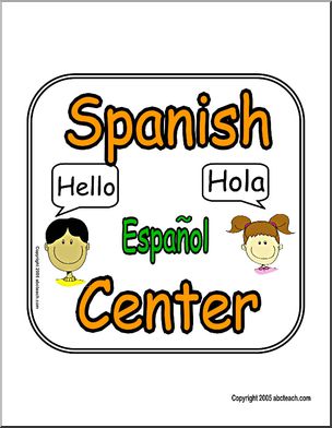 Center Sign: Spanish